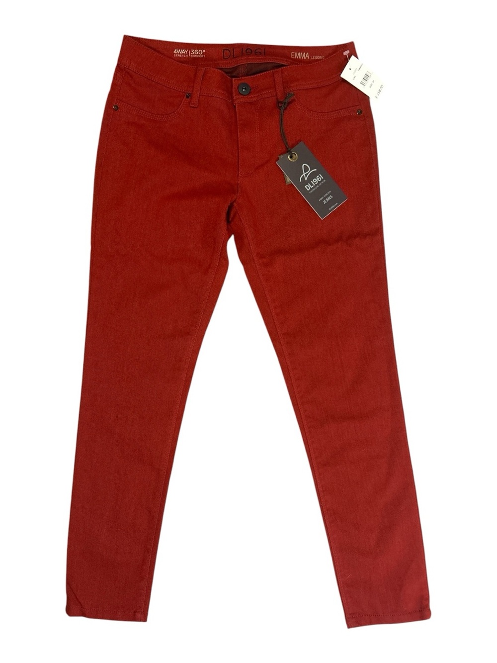 DL1961 Emma Legging Jeans Women’s 29 Red Skinny 4 Way Stretch NWT